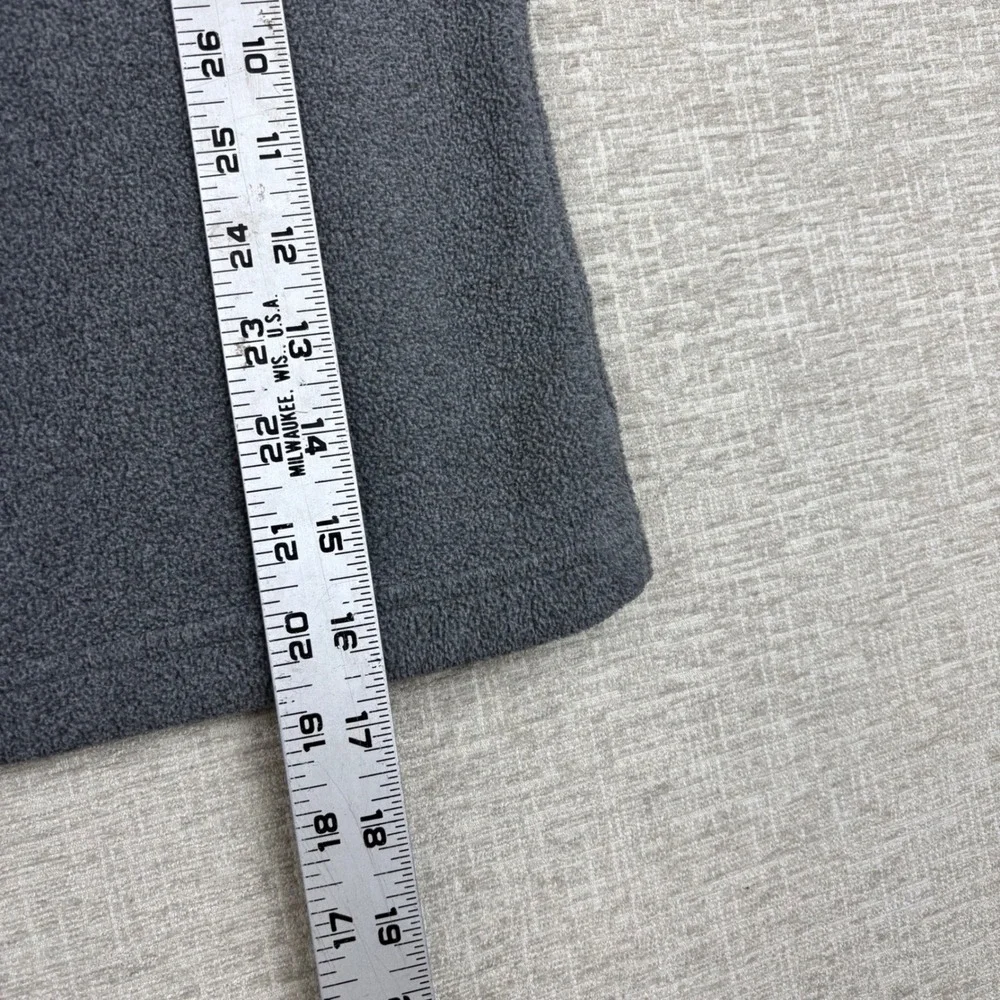The North Face Mens Grey Black Quarter Zip Fleece Pullover Jacket Small